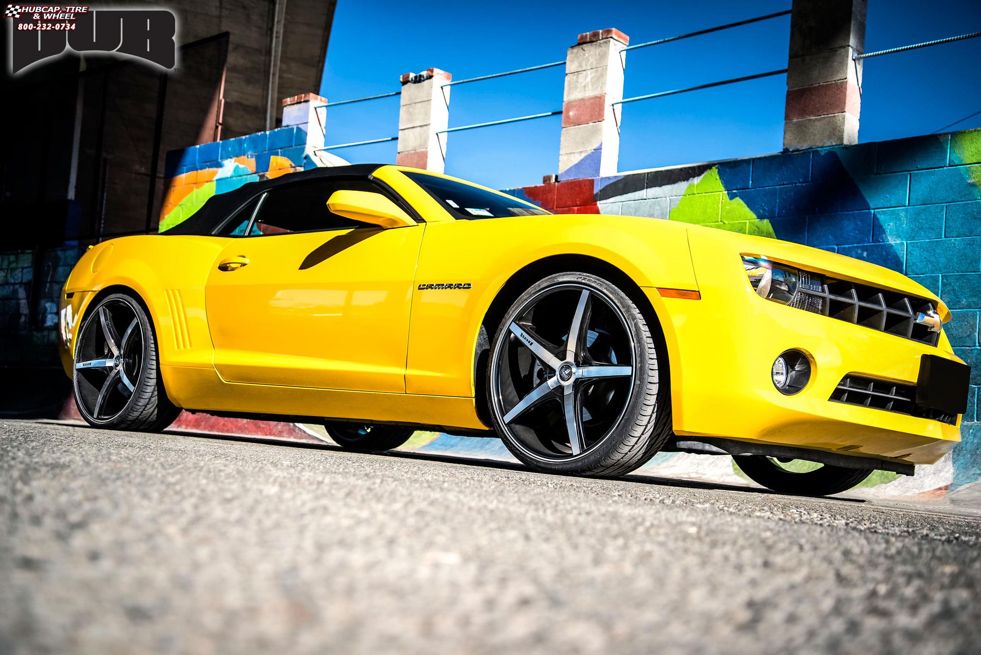 vehicle gallery/chevrolet camaro dub rio 5 s113 22X9  Black & Machined wheels and rims